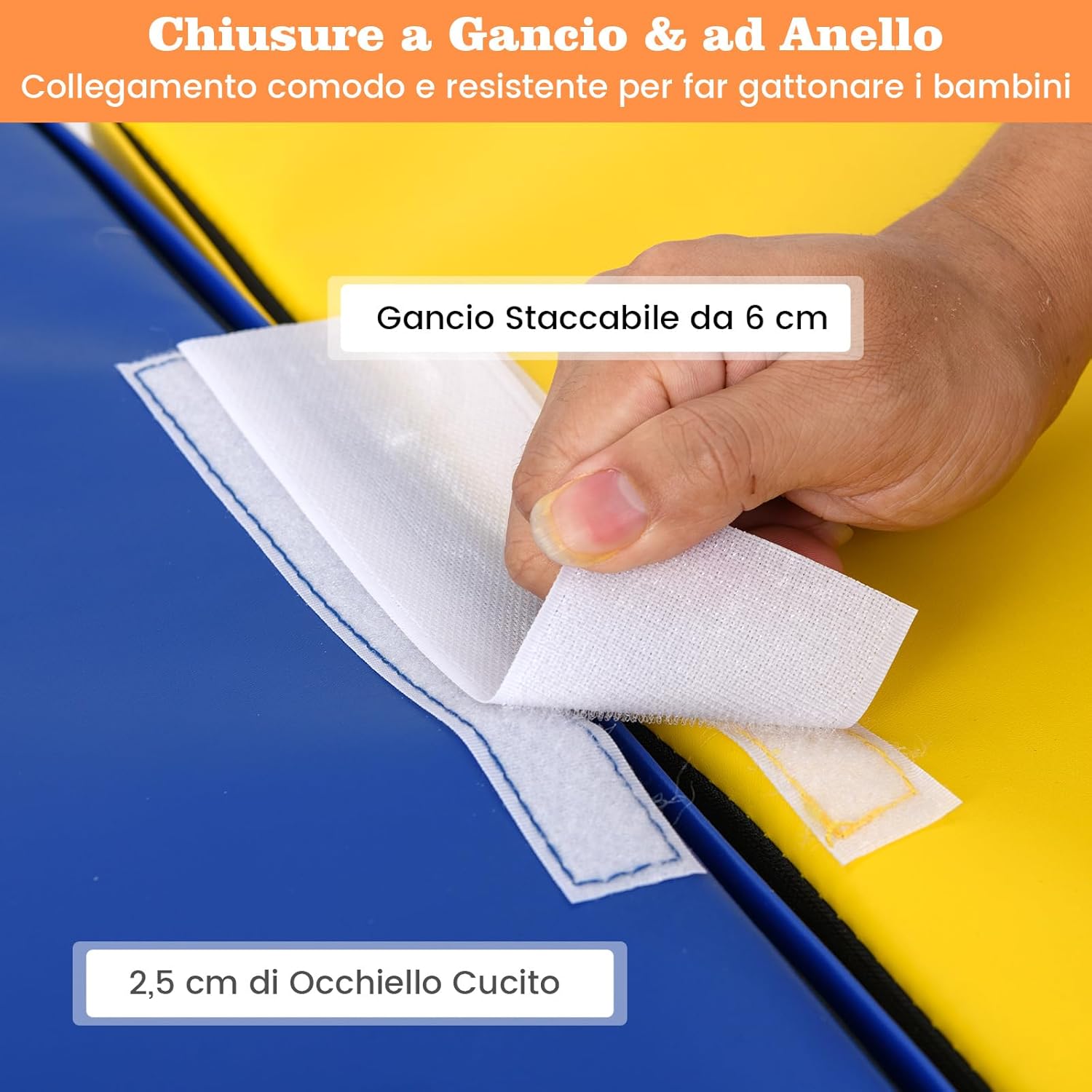 Set di 4 Blocchi in Schiuma per Arrampicarsi e Gattonare per Bambini, Set di Giocattoli Morbidi da Interno con Diverse Forme e Colori per lo Sviluppo dei Bambini (Giallo)