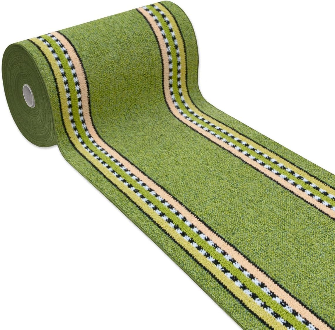 Tappeto Cucina 50x110 cm Antiscivolo Made in Italy Passatoia Corsia Bordata Ingresso Lavabile Verde