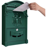 Cassetta postale per posta artistica alluminio esterno verde 260x410x90 mm vulcania