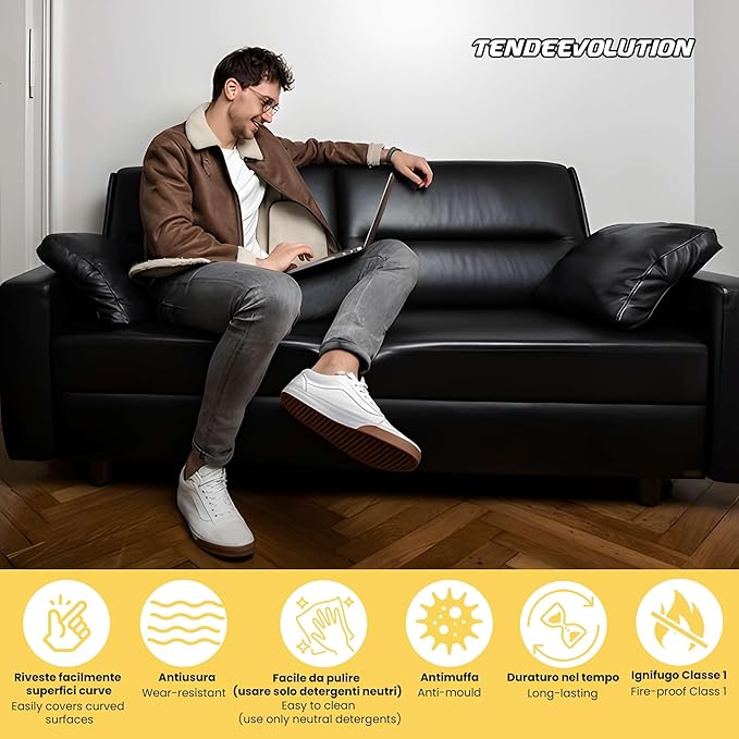 Tessuto FintaPelle Nautica Tappezzeria Alta Qualità "PRUATEK" - Colore BEIGE CHIARO 0375 - Morbida e Resistente - Vendita al Metro - H.140