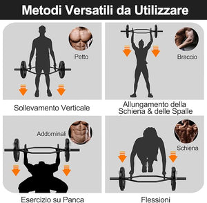 Barra della Trappola Olimpica, Barra Esagonale Pieghevole con Manici Zigrinati, Manicotti 25 cm e Molle, Olympic Hex Trap Bar per Sollevamento Pesi e Bodybuilding, Carico 363 kg(Nero)