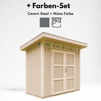 Casetta da Giardino di QUALITÃ€ PREMIUM 3mq-L161xW294cm - TIMBELA M901A-CAVERN STEEL