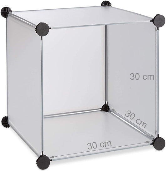 Ripiano portaoggetti 9 armadi con ante modulari in plastica Montaggio fai da te plug in libreria trasparente 13_0001190