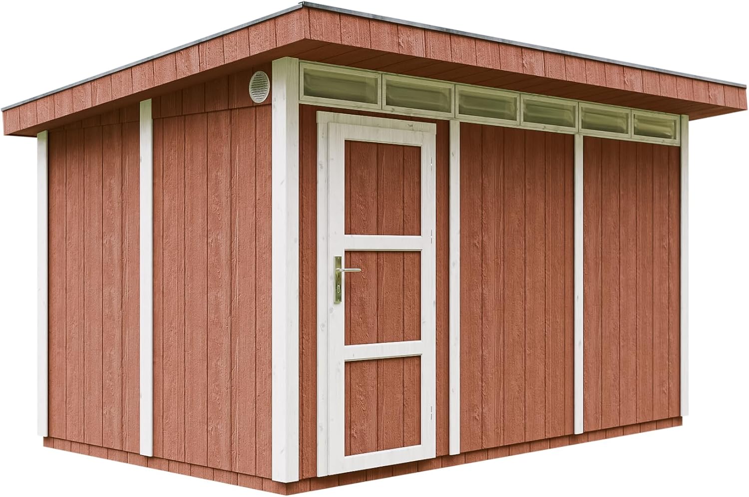 Casetta da Giardino di QUALIT? PREMIUM 8,7m?²-L412xW279cm - TIMBELA M904-REDWOOD RED