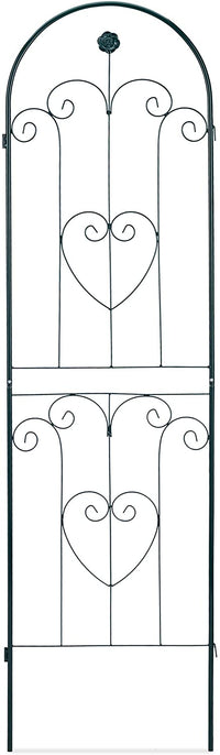 Recinzione a traliccio per piante rampicanti ad arco da giardino in ferro set da 2 verde 13_0002896