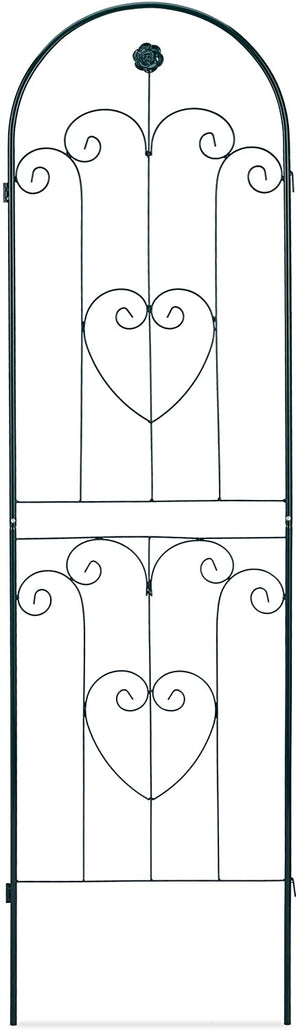 Recinzione a traliccio per piante rampicanti ad arco da giardino in ferro set da 2 verde 13_0002896