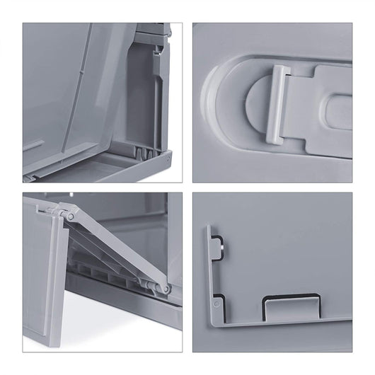 Scatola da trasporto pieghevole con coperchio 60 litri grigio 13_0000497_2