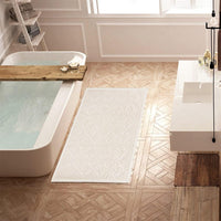 Tappeto Camera Scendiletto Bagno 60x135 cm Puro Cotone Lavabile Elegante Assorbente