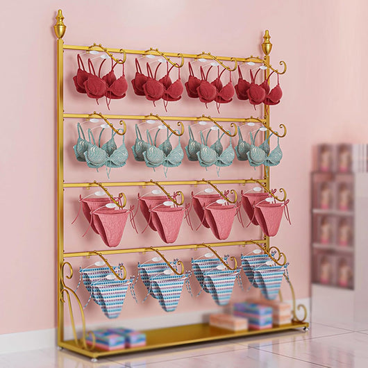 Espositore per Calzini da Bagno del Centro Commerciale, espositore per Biancheria Intima in Metallo, espositore per Reggiseni da Pavimento a 4 Ripiani, scaffale per Pantaloncini Intimi Naka