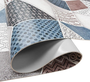 Tappeto Cucina Pvc Antimacchia 51x270 Cm Mosaico Moderno Passatoia Antiscivolo Antisfilo