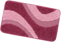 Tappeto Bagno 50x80 cm Scendiletto Antiscivolo Shaggy 3D Moderno Assorbente Porpora
