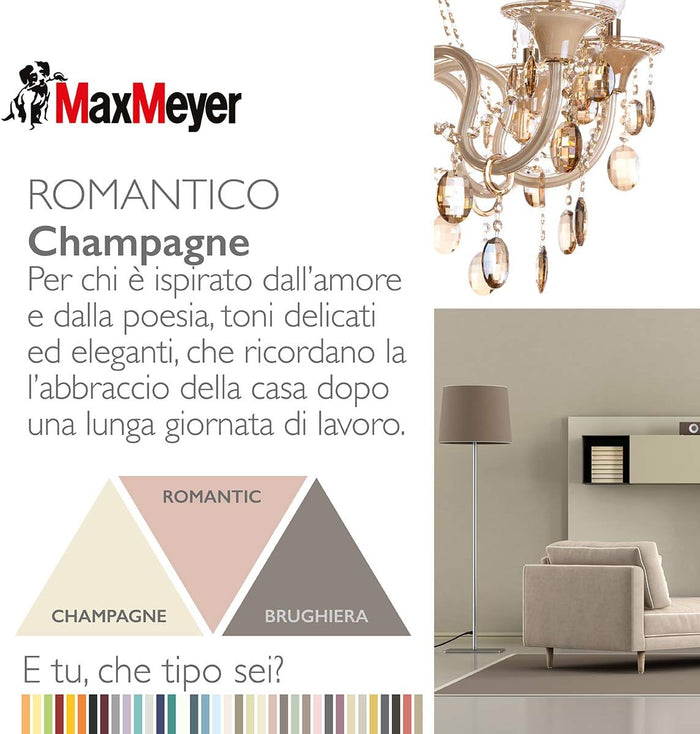 Idropittura Colorata Superlavabile per Interni HomeColor, Colore Champagne, 0.75L