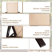 Set di 2 Sedie da Giardino, Sedie da Giardino per Patio in Textilene, con Braccioli Curvi, Telaio in Metallo, Sedia da Bistrot Portata 200 kg, Per Giardino Patio, 56 x 72 x 90 cm (Caffè)