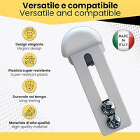 Supporto Gancio No Foro Regolabile per Tende a Rullo e a Pacchetto - 1 Coppia - Installazione Facile e Sicura