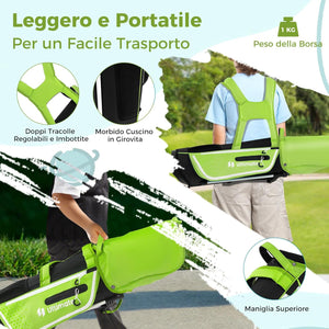 Set di Mazze da Golf per Bambini 8-10 Anni, Set Allenamento Golf con Sacca da Golf, Fodera Impermeabile, Driver 1, Ferro 7, Ferro S e Putter per Bambini e Bambine, Destrorso