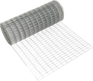 Rete Metallica Portatile, Rotoli di Rete Zincata con Fori di Maglia 50 x 25 mm, Recinto da Giardino in Metallo per Pollai, Gabbie per Conigli, 15 x 0,6 M (L x P), Argento