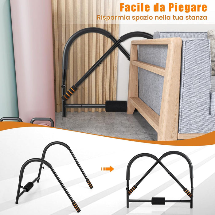 Allenatore Addominale Fitness Pieghevole, Allenatore Fitness AB con Supporto Imbottito per Testa/Collo, Assistente per Allenamento Sit Up, Esercitatore per Crunch