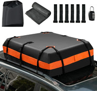 Borsa da Tetto per Auto 424L, Box Tetto Auto per Bagagli Impermeabile Pieghevole, con Tappetino Antiscivolo, per Tutti i Veicoli Con/Senza Barre Portapacchi, con Serratura