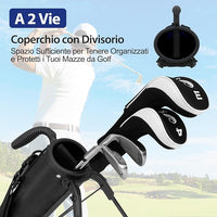 Borsa da Golf Leggera con Supporto, per Campo Pratica, Par 3 e Campi Esecutivi, Borsa da Golf con Tracolla Regolabile, Tasca e Portabottiglie per Donne e Uomini