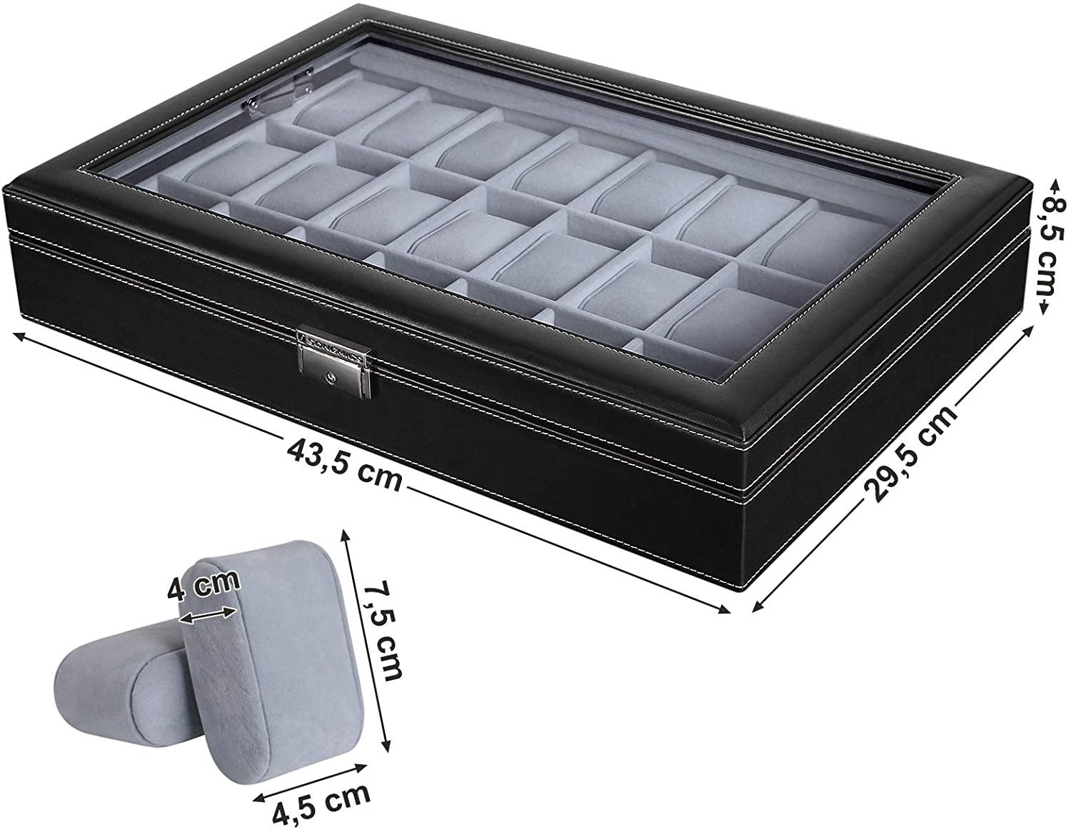 Scatola portaorologi per 24 orologi 3 file 12_0000308