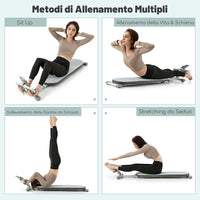 Panca per Addominali Multifunzionale, Panca da Allenamento Pieghevole con 3 Angoli Regolabili e Lunghezza Regolabile, Attrezzatura Fitness per Palestra Domestica, Portata 150 kg