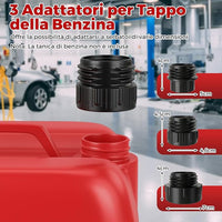 Pompa di Trasferimento del Carburante con Sensore di Arresto Automatico, Pompa Travaso Gasolio Elettrica a Batterie o Ricaricabile con Adattatore di 3 Dimensioni, con Infusione di 14L/ min