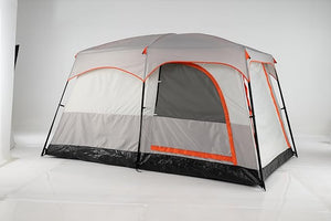 Tenda da Campeggio con Divisorio, Tenda a Doppio Strato con Telo Antipioggia, Telo in PE, Finestre a Rete, Impermeabile e Antivento, con Borsa