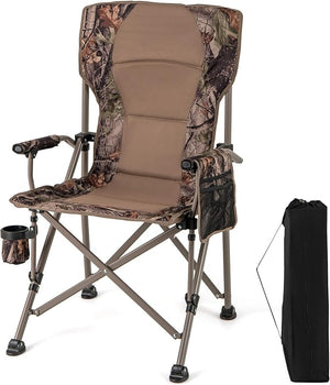 Sedia Pieghevole da Campeggio, Sedia Mare Spiaggia con Portabicchieri e Tasca in Rete, Piedini Regolabili e Borsa di Trasporto, Portata 180 kg, per Pesca, Picinic e Caccia