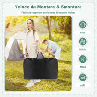 Lettino per Neonati, Culla Portatile Pieghevole con Ripiano Portaoggetti, 7 Altezze Regolabili, Materasso e Borsa per Trasporto (Grigio Scuro)