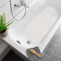 Tappeto Doccia Vasca Ventose Antiscivolo Tappetino Bagno Pvc 35x75 cm Antimuffa Bianco