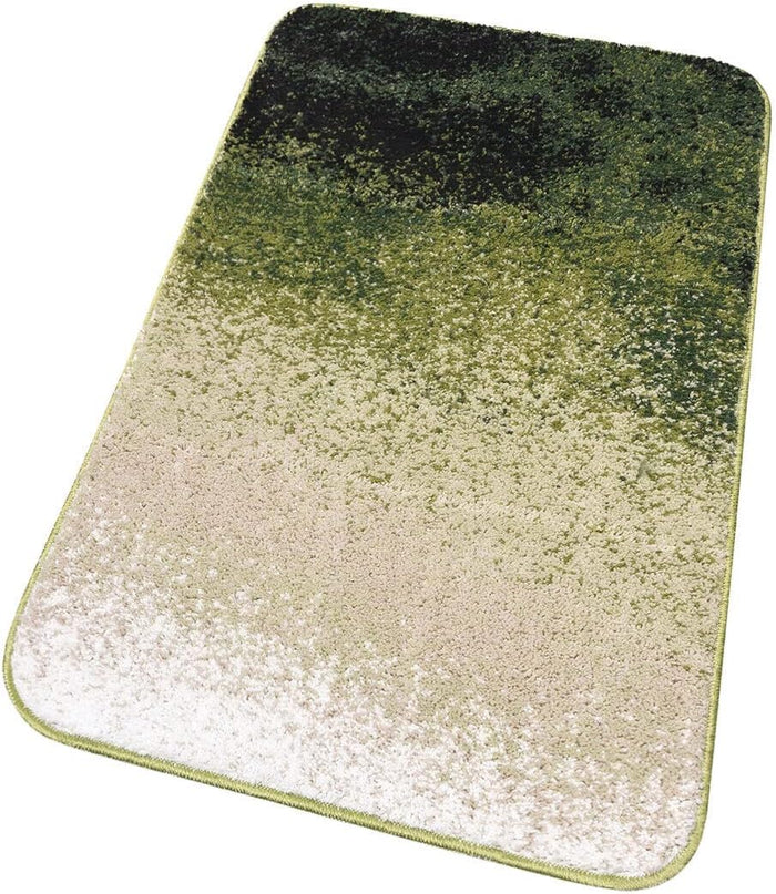 Tappeto Bagno Camera 60x100 cm Sfumato Moderno Morbido Antiscivolo Scendiletto Shaggy Verde