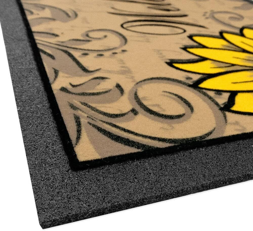 Zerbino Gomma Morbida Tappeto Ingresso Asciugapassi Antiscivolo 40x70 cm Dis.F