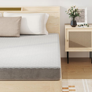 Protezione per Materasso, Coprimaterasso in Velluto Morbido di Lusso con Fondo Antiscivolo, Copertura per Materasso Confortevole con Imbottitura in Spugna (200 x 180 cm)