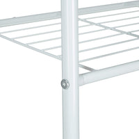 Appendiabiti asta appendiabiti porta scarpe stivali 2 scomparti 60 cm in metallo bianco 13_0002134_3