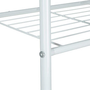 Appendiabiti asta appendiabiti porta scarpe stivali 2 scomparti 60 cm in metallo bianco 13_0002134_3