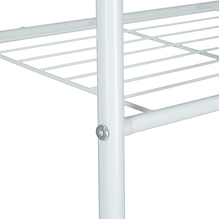 Appendiabiti asta appendiabiti porta scarpe stivali 2 scomparti 60 cm in metallo bianco 13_0002134_3