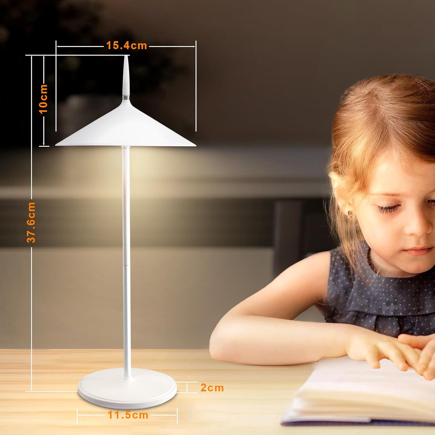 ZMH Lampada da tavolo LED moderna ricaricabile touch dimmerabile per esterni giardino