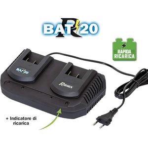 CARICABATTERIA CARICATORE RAPIDO ALIMENTATORE BATTERIA 2Ah 4Ah RIBIMEX