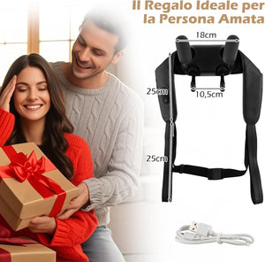 Massaggiatore Cervicale, Massaggiatore Shiatsu per Collo e Spalle, per Massaggio Profondo 4D con 2 Livelli di Calore, Funzione Timer, Massaggiante Portatile e Senza Fili