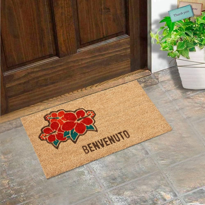 Zerbino Cocco 38x68 Porta Ingresso Moderno Antiscivolo Tappeto Entrata Dis.C