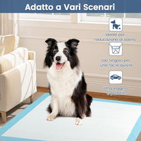 Tappetini Assorbenti per Cani, Tappetini da Interno ed Esterno per Animali Domestici a 6 Strati a Prova di Perdite, Asciugatura Rapida, Monouso per Urine, per Cagnolini (90 x 90 cm)
