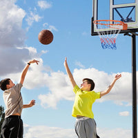 Canestro da Basket a Parete, Anello da Pallacanestro da Muro per Bambini e Adulti con Rete Antipioggia, Cerchio Universale da Basket per Interni ed Esterni