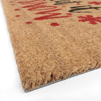 Zerbino Cocco Natale Auguri 40x70 Antiscivolo Tappeto Ingresso Dis.I