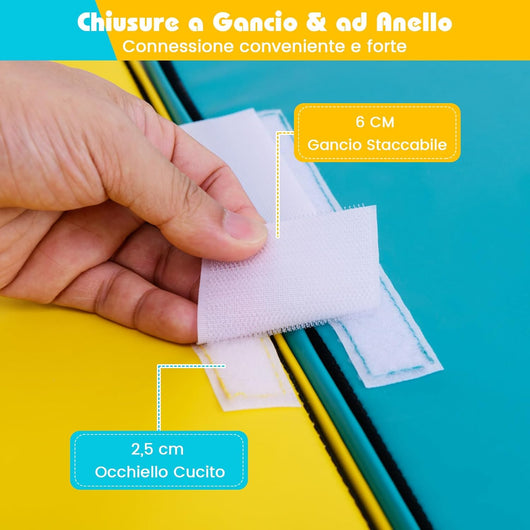 Set di 2 Blocchi per Gattonare e Arrampicare per Neonati e Bambini, Set di Blocchi di Schiuma Morbida per Gioco Attivo Interno, Set di Gioco Morbido per Sviluppo dei Bambini (Verde e giallo)