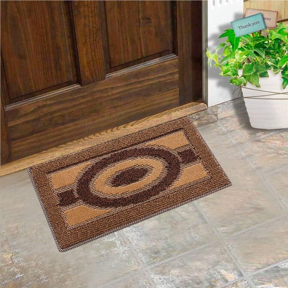 Zerbino Ingresso 50x80 cm Asciugapassi Assorbente Antiscivolo Morbido Made In Italy Marrone