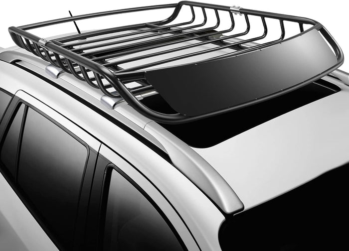 Portapacchi da Tetto Universale, Bagagliera Portabagagli Auto Tetto Portata 110kg, Nero, 120 X 98 X 16,5 cm (Nero, stile 1)