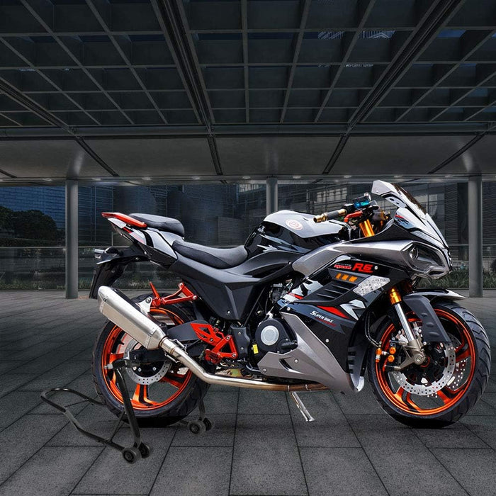 Cavalletto per Moto, Cavalletto Posteriore Moto Universale, Regolabile in Larghezza(nero)