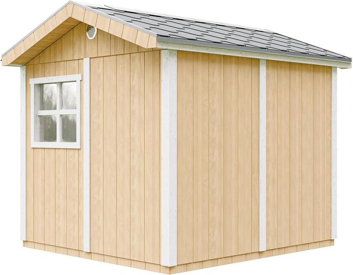 Casetta da giardino di qualit? premium 5,9 m² - H252x250x294 cm - Timbela M913A-HARVEST HONEY