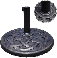 Base per Ombrellone in Resina da 46 cm, Base per Ombrellone Rotondo da 10 kg per Esterni, per Giardino, Spiaggia Piscina (Bronzo (modello3))