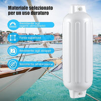 Set 4 Parabordi per Barca, Parabordi per Imbarcazioni, Gommonni, Boat Fender(Bianco)